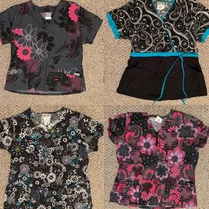 4 scrub tops